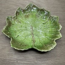 Vintage Leaf Serving Plate Made Portugal by J Willfred for C Sadek 8 inch - £11.87 GBP