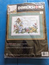 New Dimensions Stamped Cross Stitch Kit Flowery Verse Family Love Home #... - $14.03