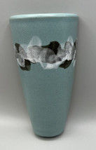 Wall Sconce Stoneware Signed Sea Green Border White Black Unknow Artist - $56.06