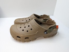 Crocs Iconic Comfort Men&#39;s Size 15 Clogs Tan Light Brown Adjustable Straps Euc - £42.81 GBP