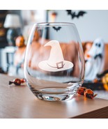 Spooky Witch Hat Etched Glasses - Wine, Champagne, Pint Glasses, Shot Glass - $467.85 MXN+