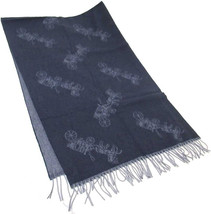 Coach Womens Horse And Carriage Oversized Muffler Scarf, Denim Blue O/S 8947-7 - £116.81 GBP