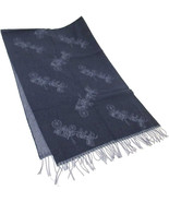 Coach Womens Horse And Carriage Oversized Muffler Scarf, Denim Blue O/S ... - $203.10 CAD