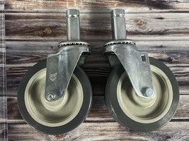 E.R. Wagner Lot of 2 Swivel Casters Wheels - 5&quot; x 1.25&quot; - 7/8&quot; Stud - $27.10 CAD