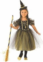 Rubies Golden Star Witch Girl&#39;s Costume - Dress and Hat - Size: M (8-10) - £12.38 GBP