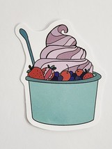 Ice Cream with Berries Multicolor Cartoon Sticker Decal Food Theme Embel... - £2.04 GBP