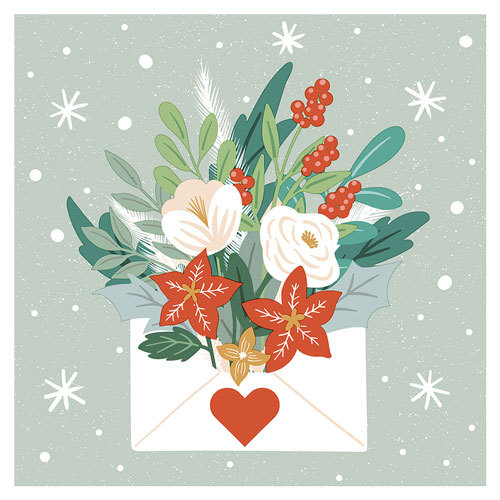 Christmas Themed Luncheon Napkins - ChristmasLetter - $33.45