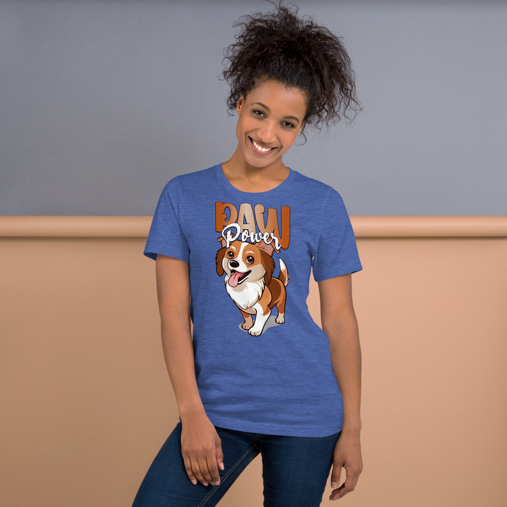 Unisex T-Shirt – Paw Power Heather True Royal Item image 11