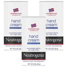 Pack of (3) New Neutrogena Norwegian Formula Hand Cream, Fragrance-Free, 2 Ounce - £24.61 GBP