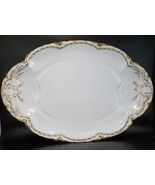 Antique Haviland Limoges French Porcelain Clover Large Oval Platter Vani... - $34.65