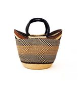 Large Yikene Shopper Beach Bag Ghana Bolga Basket Fair Trade - Brownish ... - $59.40