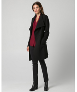 Le Chateau Double Weave Convertible Collar Wrap Black Coat Size XXL - $3,392.30 MXN