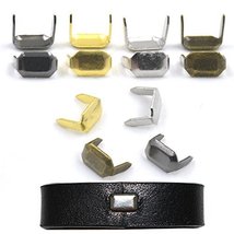 Bluemoona 100 Pcs - Brass Staple 8mm Leather Belt Loops Fastener Holder ... - $8.99