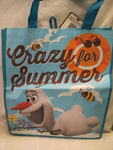 NWT Disney Frozen Olaf Crazy for Summer Reusable Kids Gift Shopping Tote Bag - £7.09 GBP
