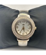 Lady DIVA Silver Tone Crystals Mother Pearl Dial Women’s Watch New Battery! - $16.84 CAD