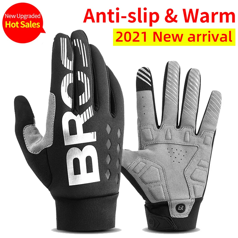 BROS Bicycle Gloves Unisex Touchscreen Windproof Full Finger Ski Outdoor Camping - £84.52 GBP