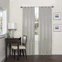 ECLIPSE Blackout Curtains for Bedroom-Darrell 37&quot; x 63&quot; Insulated, Grey - £5.47 GBP