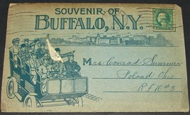 1912 Buffalo New York Antique Souvenir Postcard Folder Posted 6.25&quot;x4 - £19.97 GBP