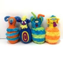Four Melissa &amp; Doug Monster Bowling Replacement Pins Plush Stuffed Animal Small - £7.74 GBP