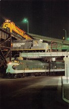 Richmond VA ~ Triple Railroad Crossing-Chessie-Seaboard-Southern-Night Postca... - £8.40 GBP