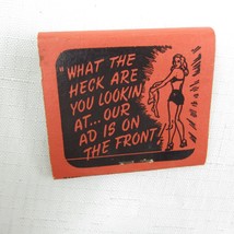 Vintage Matchbook FULL Pinup Girlie Funny Back &quot;WHAT THE HECK ARE YOU LO... - $19.99
