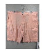 Tommy Bahama Mens Light Serape Pink Beach Linen 8&quot; Flat Front Shorts Siz... - $24.95
