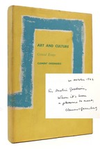 Clement Greenberg ART AND CULTURE Critical Essays Signed 1st 1st Edition 1st Pri - £476.73 GBP
