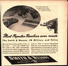 1945 Smith &amp; Wesson Military &amp; Police .38 Revolver Print Ad Nostalgic E6 - £19.21 GBP
