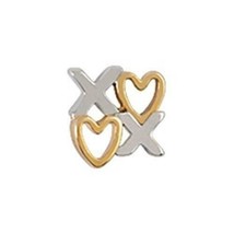 Origami Owl Charm (New) Silver X Gold Heart, Silver X Gold Heart - CH9039 - £7.02 GBP