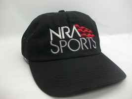 NRA Sports Hat Black Vintage K Products Strapback Baseball Cap Made USA - £19.12 GBP