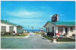 Florida Postcard Daytona Beach Silver Surf Oceanfront Court - $2.06