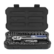 WORKPRO 39-Piece Drive Socket Wrench Set, 1/4-Inch &amp; 3/8-Inch Small Sock... - £46.14 GBP