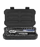 WORKPRO 39-Piece Drive Socket Wrench Set, 1/4-Inch &amp; 3/8-Inch Small Sock... - £47.97 GBP