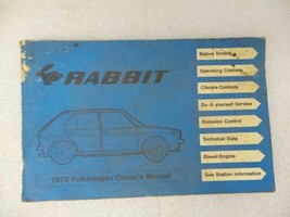 VW RABBIT    1978 Owners Manual 17236 - £10.85 GBP