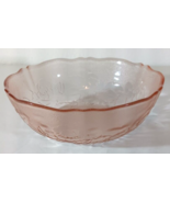 Vintage ARCOROC France ROSA PINK Glass Cereal Salad Bowl ROSES 6&quot; - $193.78 MXN