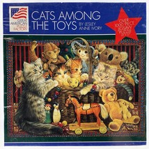 Great American Puzzle Factory Cats Among the Toys 1000 Piece Jigsaw Puzzle NEW - $14.83