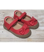 Cat &amp; Jack Shoes Infant Red Mary Jane Shoe With Bow Size 4 Dress Casual - $285.40 MXN