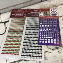 Scrapbooking Stickers Embellishments Rhinestone Jewels Lot Of 3 Packs Cr... - $9.89