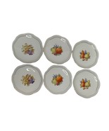 Set of 6 Vintage Schwarzenhammer Bavaria Germany Reticulated Fruits Plat... - $32.66