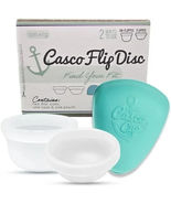 Casco Flip Period Menstrual Disc + Case &amp; Pouch Reusable Silicone Large ... - $18.52