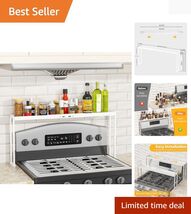 4-Level Height Adjustable Spice Rack for Curved &amp; Flat Stoves - Expandab... - $87.07