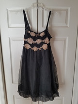 2 Pc.Anthropologie Zehavale Black Lace Tulle Cocktail Dahlia Dress Size 6 (NWOT) - £39.52 GBP