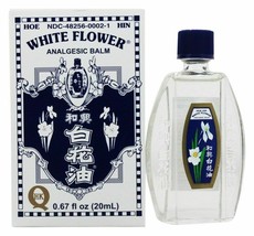 12 pcs White Flower Analgesic Balm Oil 0.67 oz Oil ( 20 ML) U.S Seller - £97.77 GBP