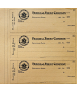 1920 Federal Trust Checks Lot of 3 City Hotel Waterville Maine 622-624 F... - $562.22 MXN