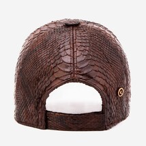Boss Dark Brown Python Leather Cap image 5