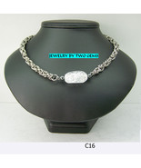 C39 stainless steel byzantine chainmalle necklace - $80.00