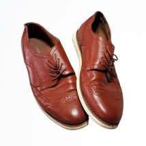 Jousen Milan Mens Oxford Light Brown Leather Tie Closure Dress Shoes Size 12.5 - £29.15 GBP