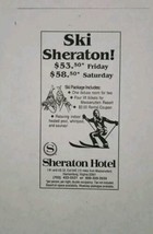 Vintage 1980&#39;s Ski Sheraton Hotel Print Ad Massanutten Resort Printer Proof - £11.97 GBP