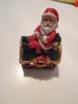 Collectible Christmas Figure Figurine Holiday Ceramic Decor Santa Claus Treasure - £18.01 GBP