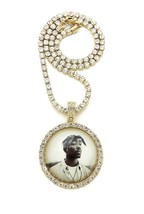 Iced 2Pac Portrait  Pendant 16&quot;,18&quot;,20&quot; Rhinestone Chain Hip Hop Necklace RC3735 - £11.02 GBP+